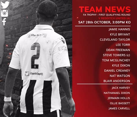 Coalville Town FC on Twitter: "Today’s Starting XI…