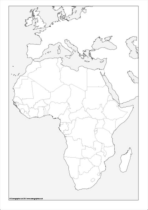 Free outline Map of the World - Cosmographics Ltd