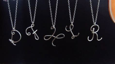 Wire Cursive Initial Necklace-Initial Necklace-Cursive