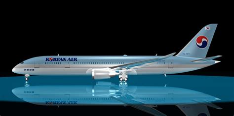 korean air 787-8 dreamliner 3d model