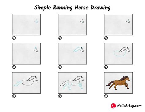 Aggregate more than 140 simple running horse drawing super hot - seven.edu.vn