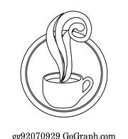 35 Figure Round Symbol Of Coffee Cup Clip Art | Royalty Free - GoGraph
