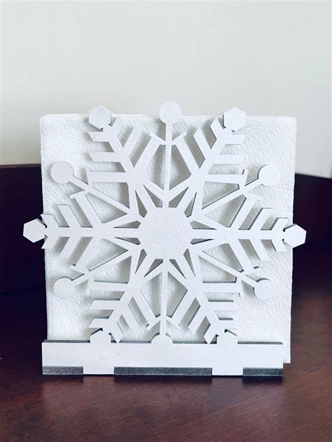 Digital File for a Snowflake Napkin Holder to Make Using a - Etsy