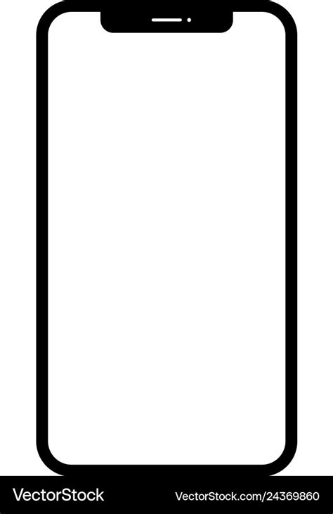 Outline line smartphone on white background line Vector Image