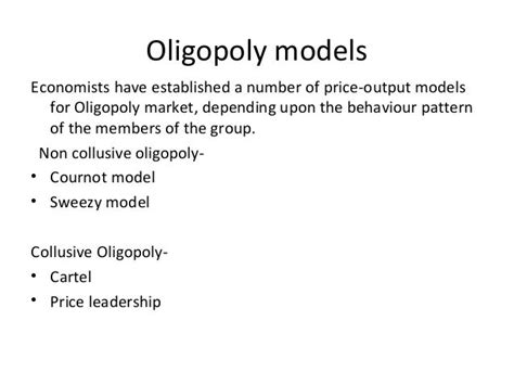 Market structure oligopoly