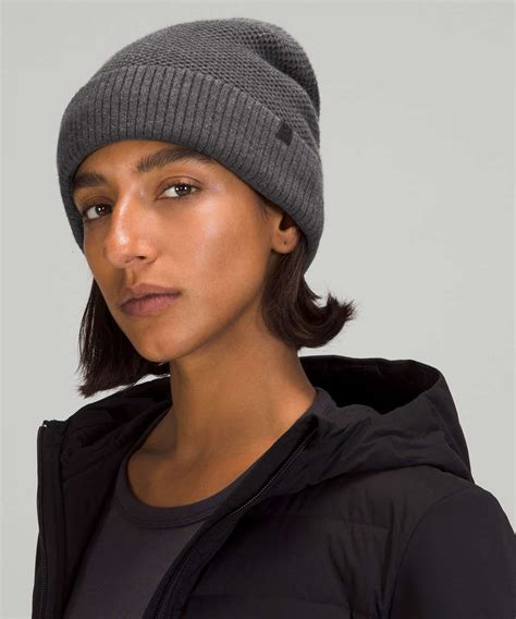 Lululemon Fleece-Lined Knit Beanie - Heathered Black - lulu fanatics