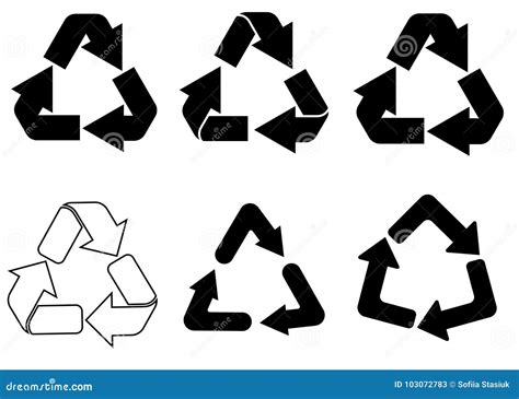 Recycle vector signs stock vector. Illustration of environmental - 103072783