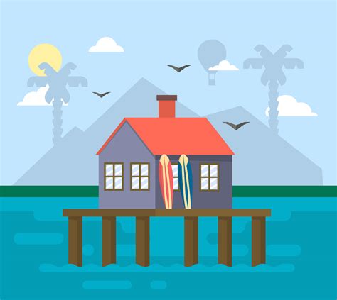 Beach House 229838 Vector Art at Vecteezy