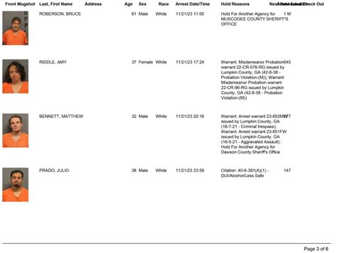 Lumpkin County Sheriff’s Office Arrest Report 11/18 - 11/25/2023 ...