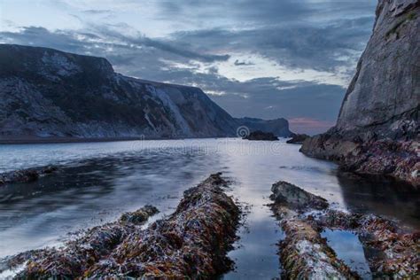 Man O` War Bay, Dorset, England Stock Photo - Image of dawn, month ...