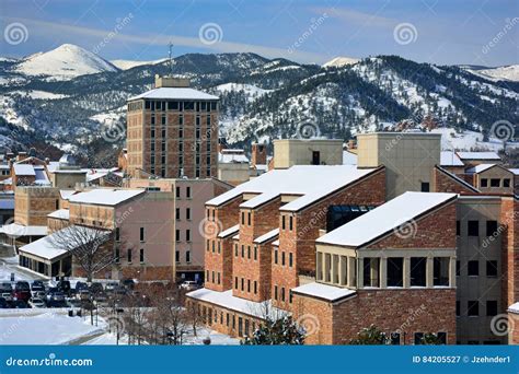 The University of Colorado Boulder Campus on a Snowy Winter Day Stock ...