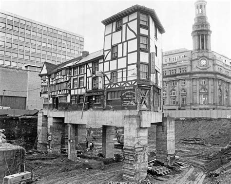 Building works around the Wellington Inn, Old Shambles, Manchester ...