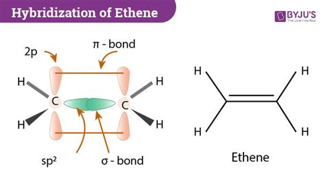 Hybridization Of C2H4 | Molecular geometry, Electron configuration, Pi bond