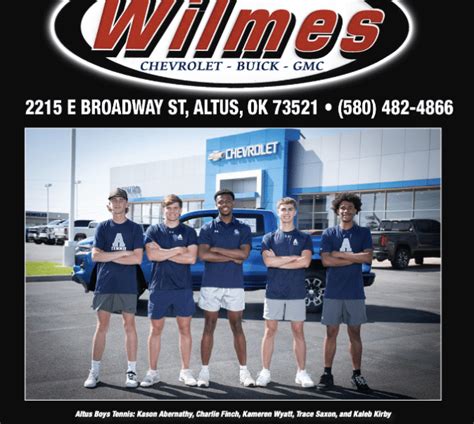 Wilmes Chevrolet Buick GMC Photoshoot – Altus High School Athletics