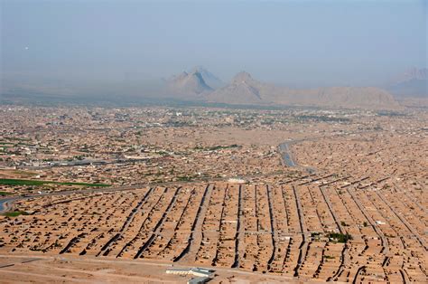 Aerial view of a section of Kandahar in 2013 picture, Aerial view of a section of Kandahar in ...