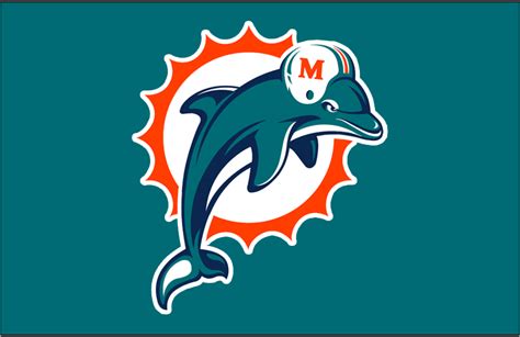 Miami Dolphins Primary Dark Logo (1997-2012) - Miami Dolphins primary logo on aqua | Miami ...