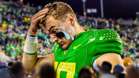 Bo Nix's emotional reaction after Oregon football's brutal loss to ...