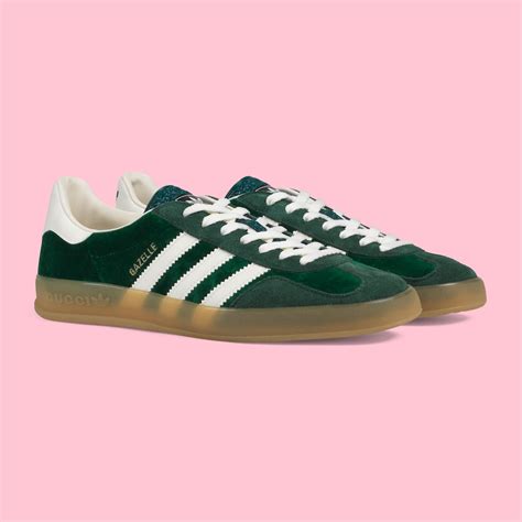 adidas x Gucci men's Gazelle sneaker in green suede | GUCCI® AE