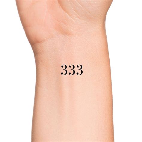 333 Angel Number Tattoo - Design Talk