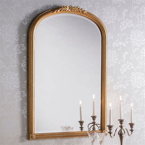 Slim Antique French Style Gold Mirror | Mirrors | HomesDirect365