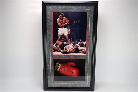 Lot 6: Muhammad Ali Autographed Photo & Glove - Van Metre Auction