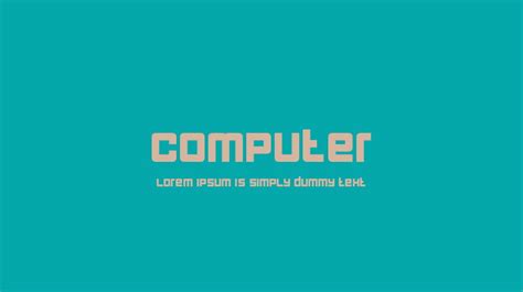 Computer Font : Download Free for Desktop & Webfont