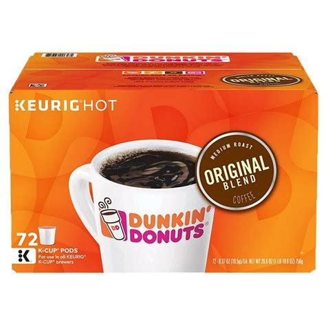 Dunkin' Donuts Original Blend K-Cup Coffee Pods, 72 Count - Walmart.com ...