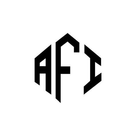 diseño de logotipo de letra afi con forma de polígono. afi polígono y ...