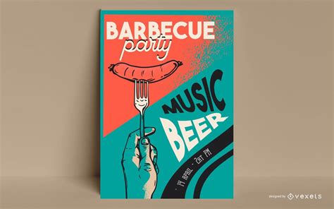 Barbecue Party Poster Template Vector Download