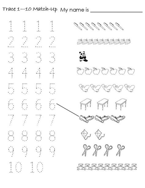 tracing numbers 1-10 worksheet practice | Learning Printable