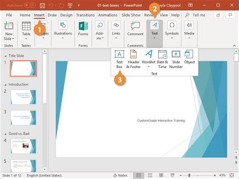 PowerPoint Text Box | CustomGuide