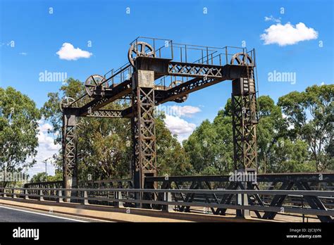 The Wilcannia centre lift bridge in New South Wales Stock Photo - Alamy