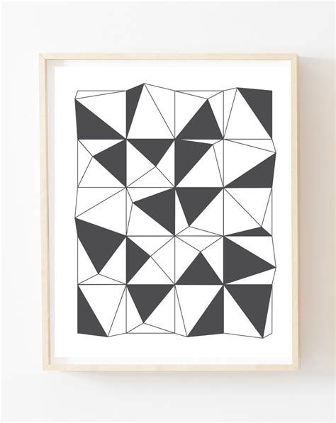 Digital Prints Green Bold Line Art Geometric Print Modern Printable ...