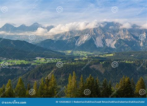 Summer Scenery in the Schladming, Austria Stock Photo - Image of green ...