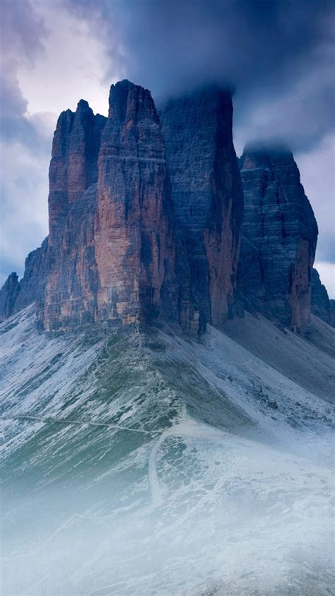 750x1334 Mountain touching Clouds iPhone 6, iPhone 6S, iPhone 7 Wallpaper, HD Nature 4K ...