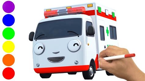 How To Draw Alice The Ambulance Tayo The Little Bus Painting Coloring | Images and Photos finder