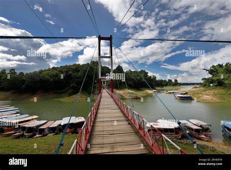 Rangamati, Bangladesh - July 25, 2023: A Hanging Bridge on Kaptai Lake ...