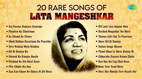 20 Rare Songs of Lata Mangeshkar | Old Hindi Songs | Golden Songs of Lata Didi - YouTube Music