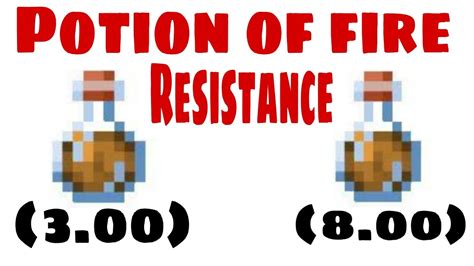 How to make potion of fire resistance of 3 minute and 8 minute - YouTube