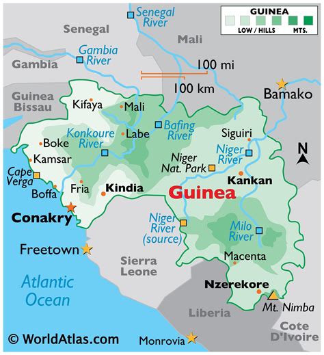 Guinea Large Color Map