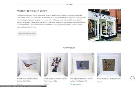 Taplin Gallery - Ecommerce - Woodbridge Web