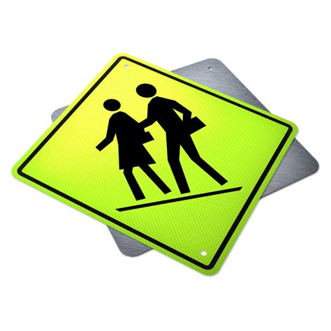 Right Side School Crosswalk Ahead - Traffic Supply | 310-SIGN