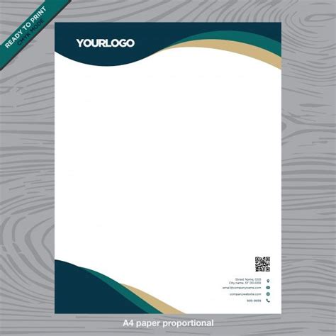 Free Vector | Business white paper with logo | Free letterhead template word, Company letterhead ...