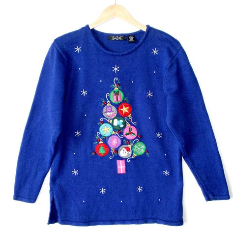 Ornaments Obscuring Christmas Tree Tacky Ugly Holiday Sweater - The Ugly Sweater Shop