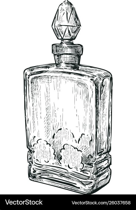 Old perfume bottle Royalty Free Vector Image - VectorStock