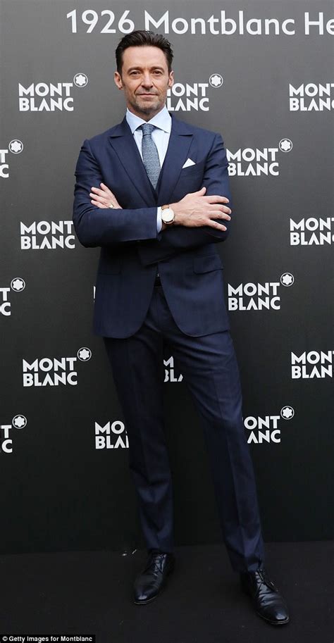 Hugh Jackman wears wristwatch at Montblanc Heritage launch | Daily Mail ...