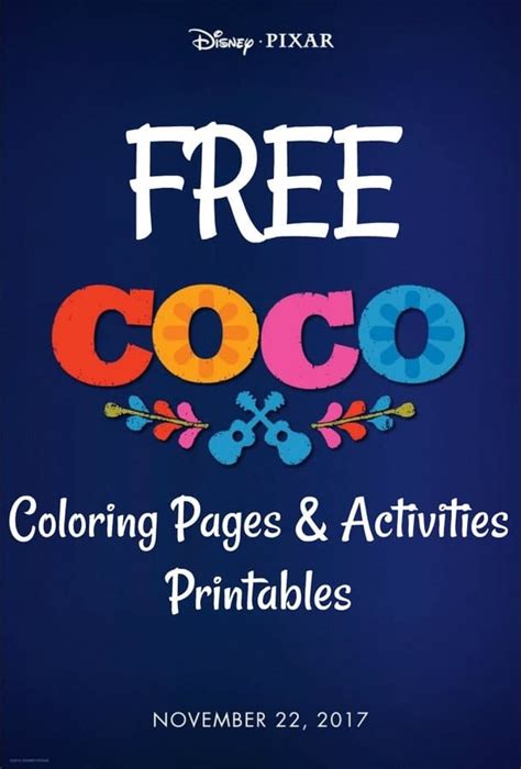 Free Disney's Coco Movie Printable Coloring Pages! • MidgetMomma