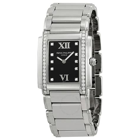 Patek Philippe Twenty-4 Black Dial Steel Diamond Ladies Watch 4910-10A-001 - Twenty 4 - Patek ...