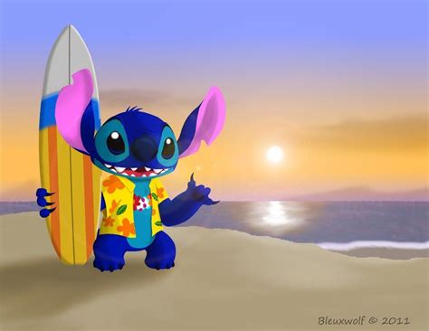 Aloha Stitch by Bleuxwolf - Disney Art