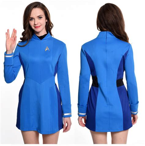 Star Trek Blue Starfleet Uniform Cosplay Costume For Women | Costume Party World